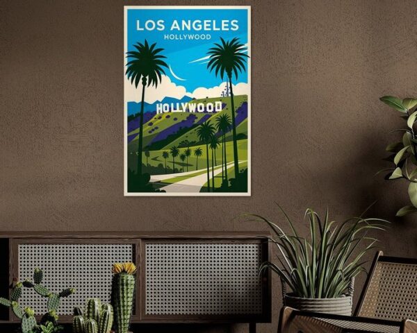 Los Angeles Vintage Travel Poster