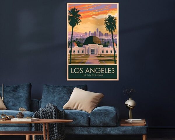 Los Angeles Vintage Travel Poster