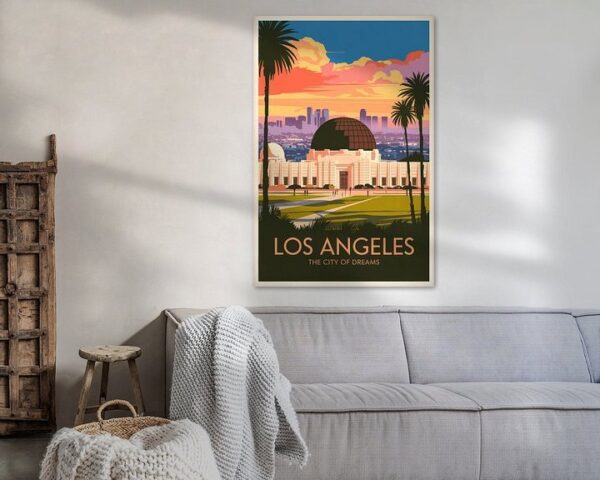 Los Angeles Vintage Travel Poster