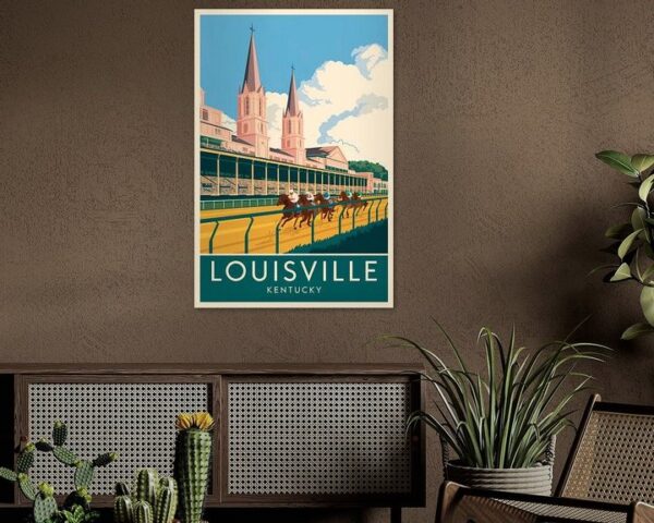 Louisville, Kentucky Vintage Travel Poster