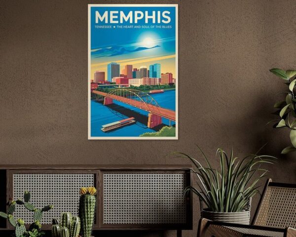 Memphis, Tennessee Vintage Travel Poster