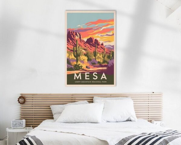 Mesa, Arizona Vintage Travel Poster