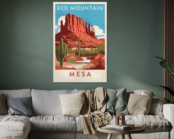 Mesa, Arizona Vintage Travel Poster