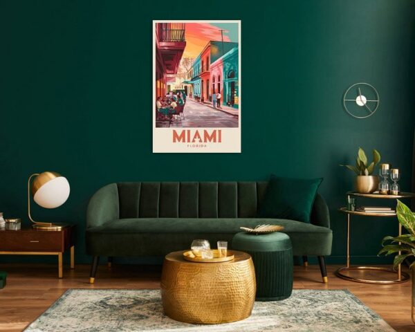 Miami, Florida Vintage Travel Poster