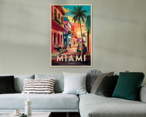 Miami, Florida Vintage Travel Poster