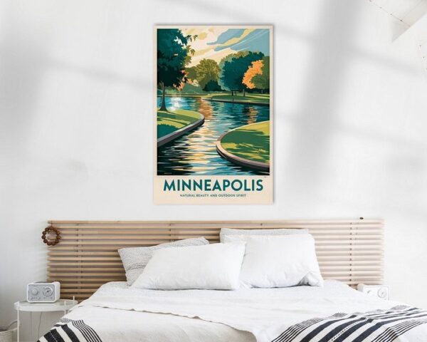 Minneapolis Vintage Travel Poster