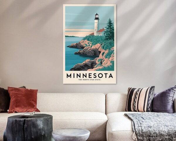 Minnesota Vintage Travel Poster