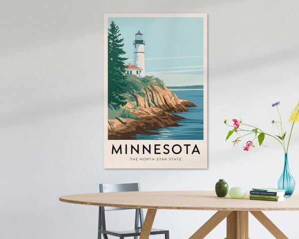 Minnesota Vintage Travel Poster