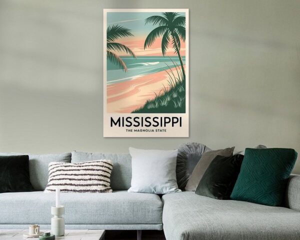 Mississippi Vintage Travel Poster