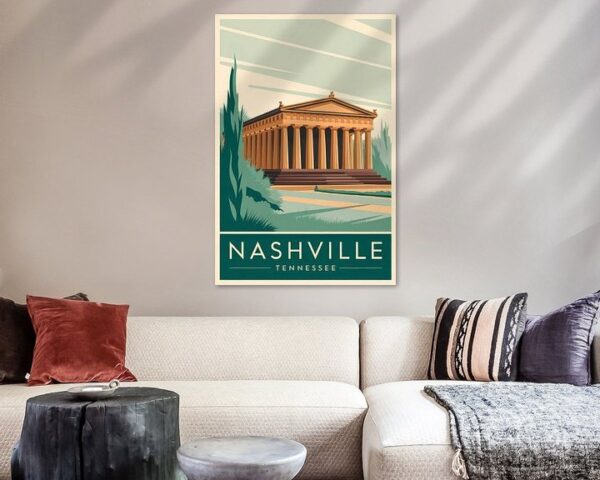 Nashville, Tennessee Vintage Travel Poster