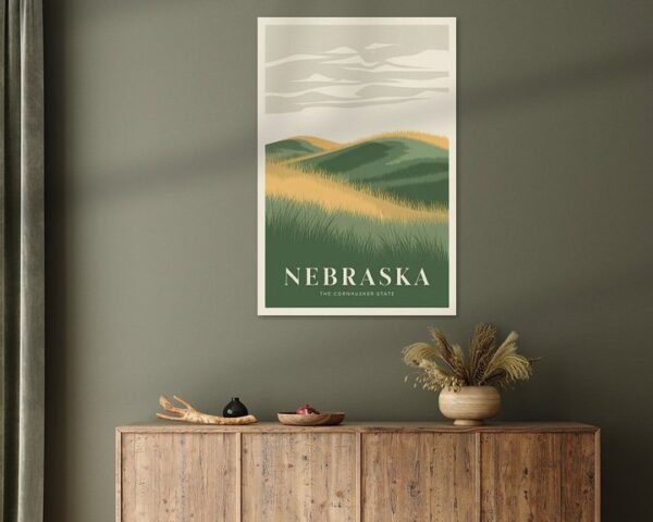 Nebraska Vintage Travel Poster