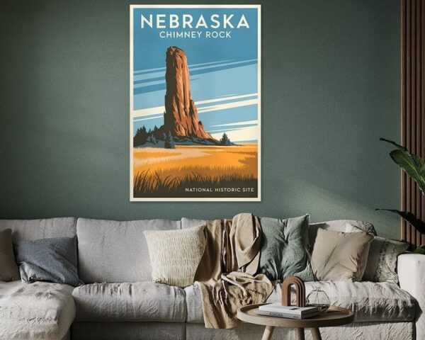 Nebraska Vintage Travel Poster