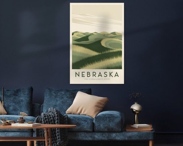 Nebraska Vintage Travel Poster