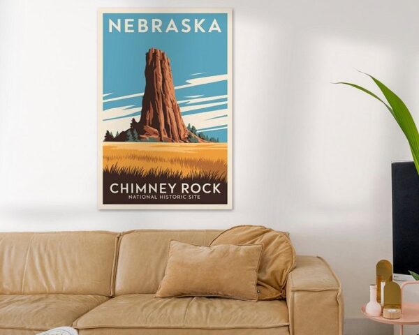 Nebraska Vintage Travel Poster