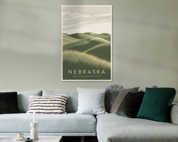 Nebraska Vintage Travel Poster