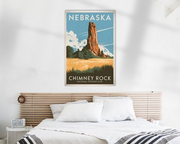 Nebraska Vintage Travel Poster