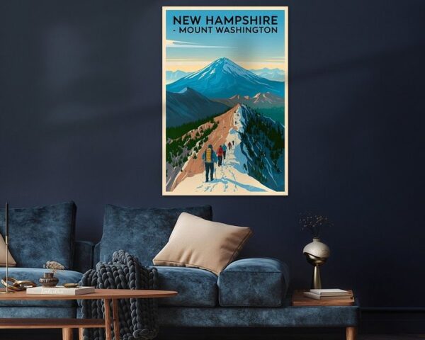 New Hampshire Vintage Travel Poster