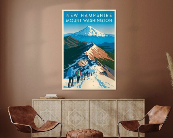 New Hampshire Vintage Travel Poster