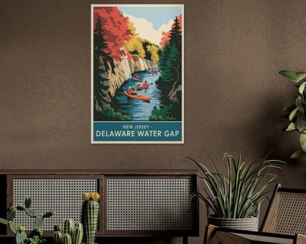 New Jersey - Delaware Water Gap Vintage Travel Poster