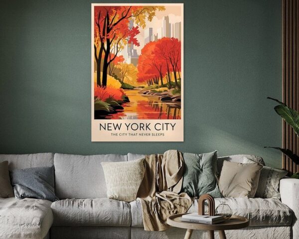 New York City Vintage Travel Poster