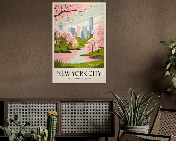 New York City Vintage Travel Poster