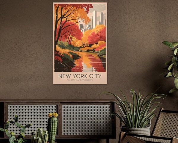 New York City Vintage Travel Poster