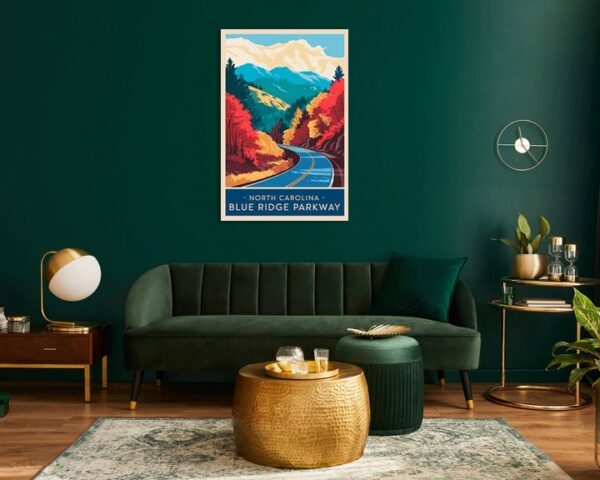 North Carolina Vintage Travel Poster