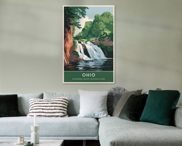 Ohio Vintage Travel Poster