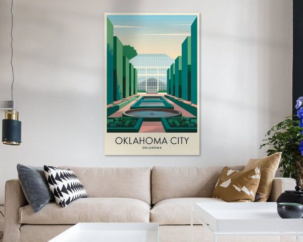 Oklahoma City Vintage Travel Poster