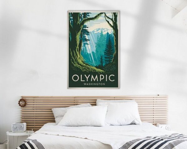 Olympic, Washington Vintage Travel Poster