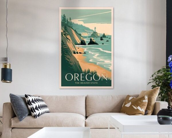 Oregon Vintage Travel Poster