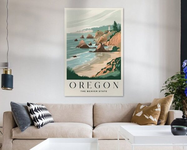 Oregon Vintage Travel Poster