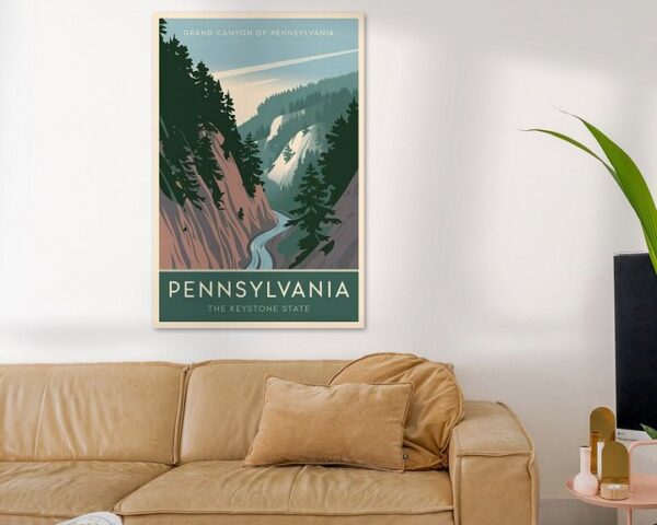 Pennsylvania Vintage Travel Poster