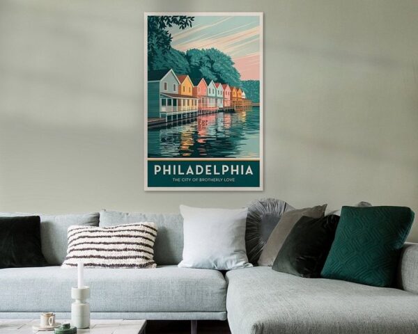 Philadelphia Vintage Travel Poster