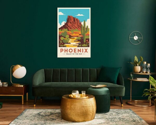 Phoenix, Arizona Vintage Travel Poster