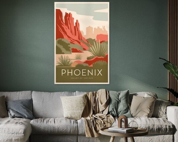 Phoenix, Arizona Vintage Travel Poster