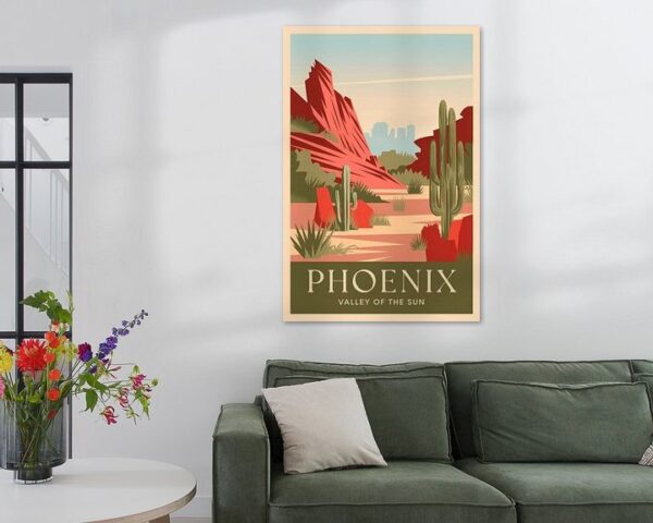 Phoenix, Arizona Vintage Travel Poster