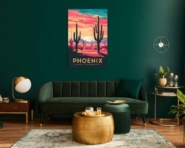 Phoenix, Arizona Vintage Travel Poster