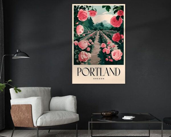 Portland, Oregon Vintage Travel Poster