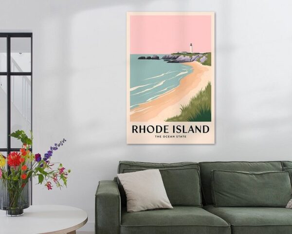 Rhode Island Vintage Travel Poster