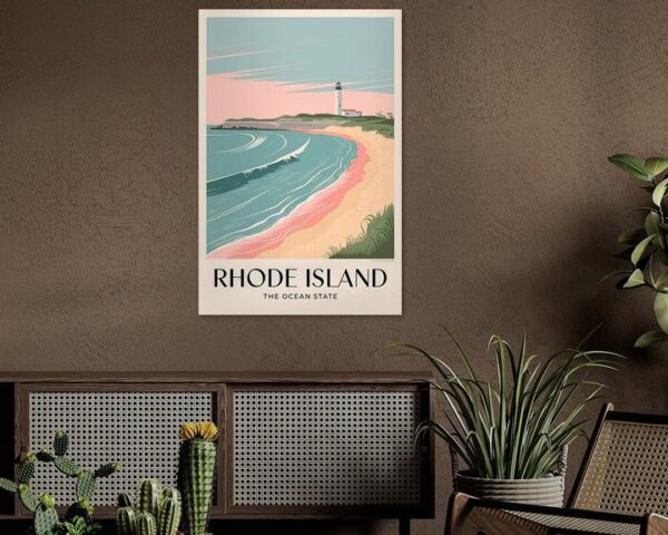 Rhode Island Vintage Travel Poster