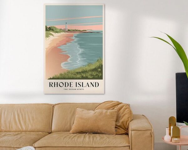 Rhode Island Vintage Travel Poster