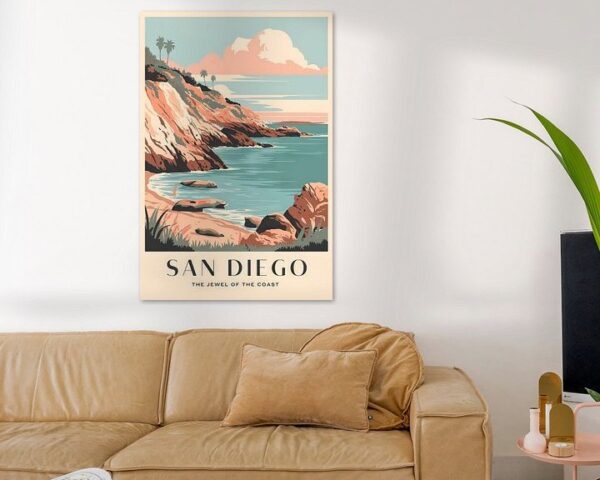 San Diego Vintage Travel Poster