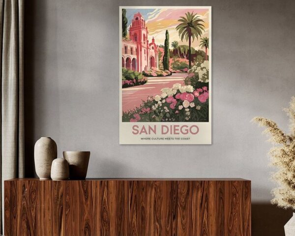 San Diego Vintage Travel Poster