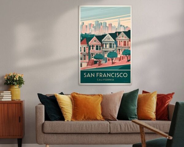 San Francisco, California Vintage Travel Poster