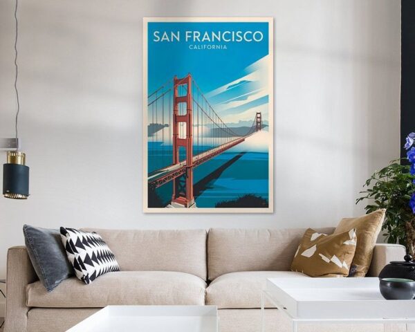 San Francisco, California Vintage Travel Poster