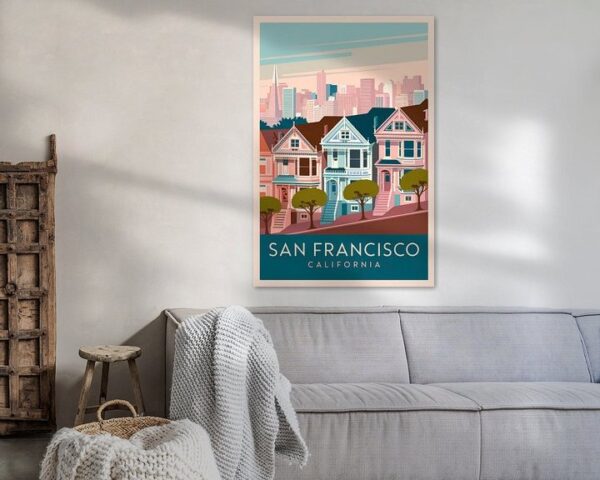 San Francisco, California Vintage Travel Poster