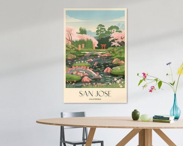 San Jose, California Vintage Travel Poster