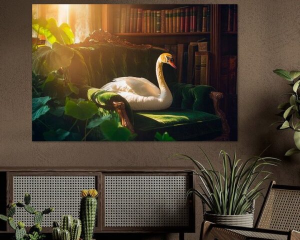 Schwan auf Sofa