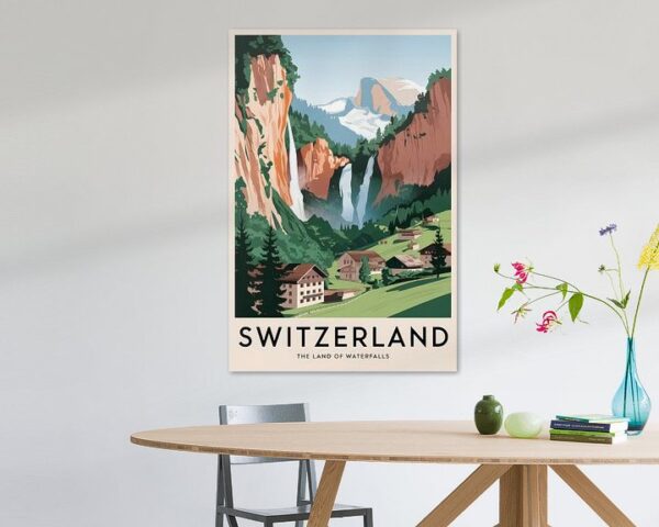 Schweiz Vintage Travel Poster